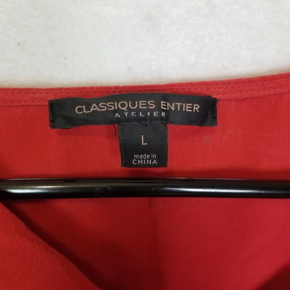Classiques Entier Atelier Womens L Red Silk Asymme - Picture 6 of 8
